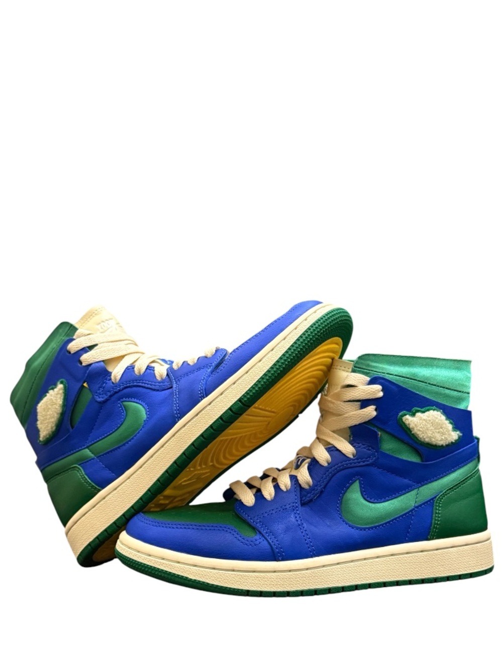 NIKE - AIR JORDAN 1 BLUE GREEN YELLOW CMFT ZOOM AIR ALEALI MAY “CALIFA” SNEAKERS